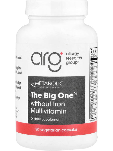 Metabolic Maintenance, The Big One without Iron Multivitamin, 90 Vegetarian Capsules