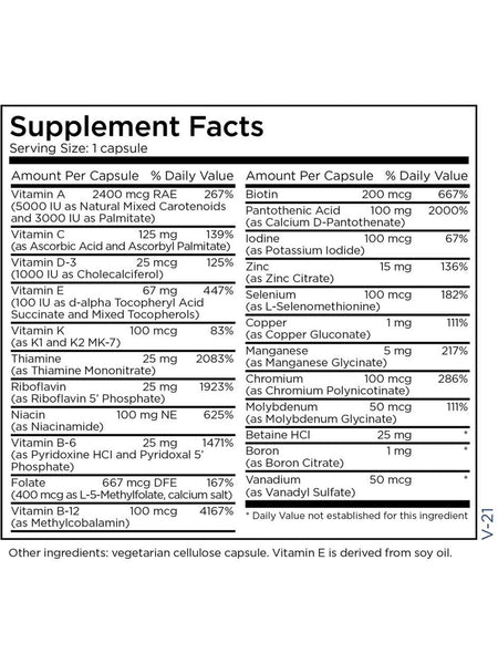 Metabolic Maintenance, The Big One® without iron, 90 capsules