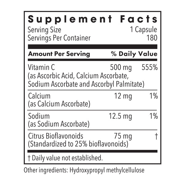 Metabolic Maintenance, Buffered Vitamin C, 1,000 mg, 180 Vegetarian Capsules