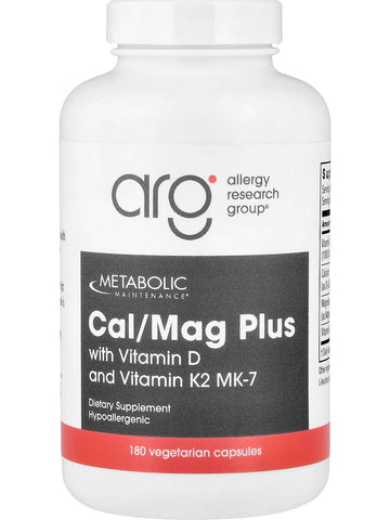 Metabolic Maintenance, Cal/Mag Plus with Vitamin D and Vitamin K2 MK-7, 180 Vegetarian Capsules