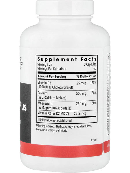 Metabolic Maintenance, Cal/Mag Plus with Vitamin D and Vitamin K2 MK-7, 180 Vegetarian Capsules