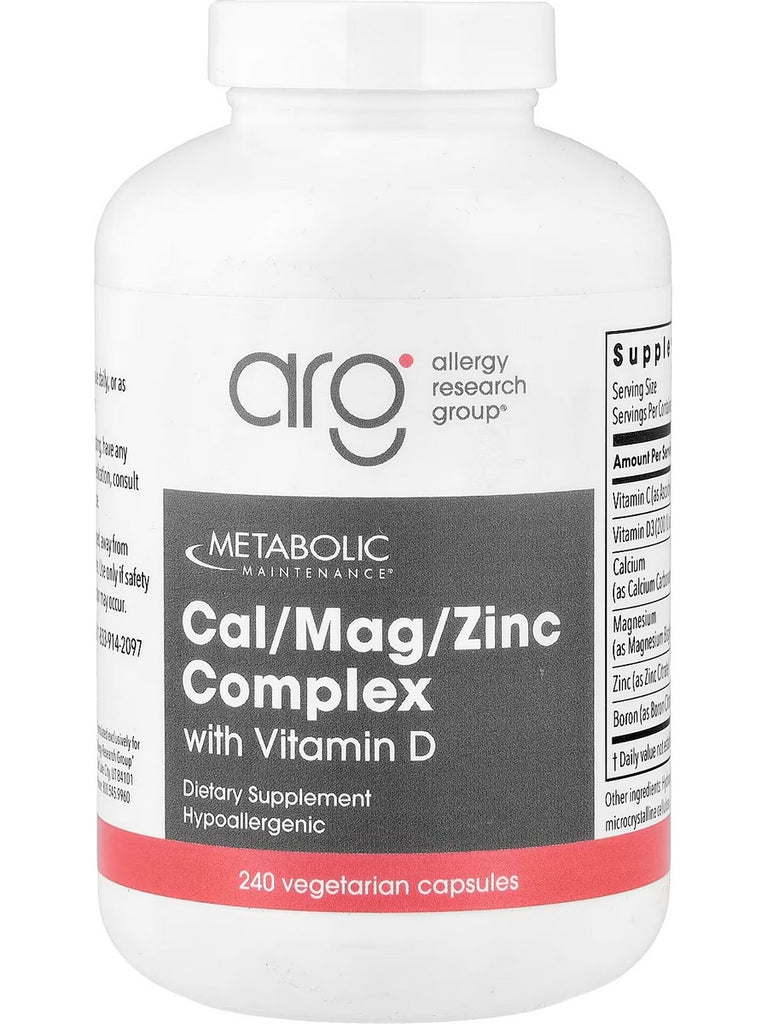 Metabolic Maintenance, Cal/Mag/Zinc Complex with Vitamin D, 240 Vegetarian Capsules