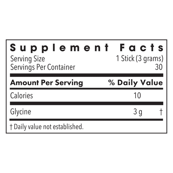 Metabolic Maintenance, Glycine Sticks, 3,000 mg, 30 Sticks