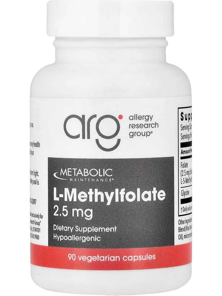 Metabolic Maintenance, L-Methylfolate 2.5 mg, 90 Vegetarian Capsules