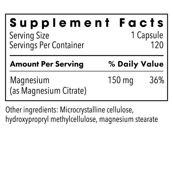 Metabolic Maintenance, Magnesium Citrate, 120 Vegetarian Capsules