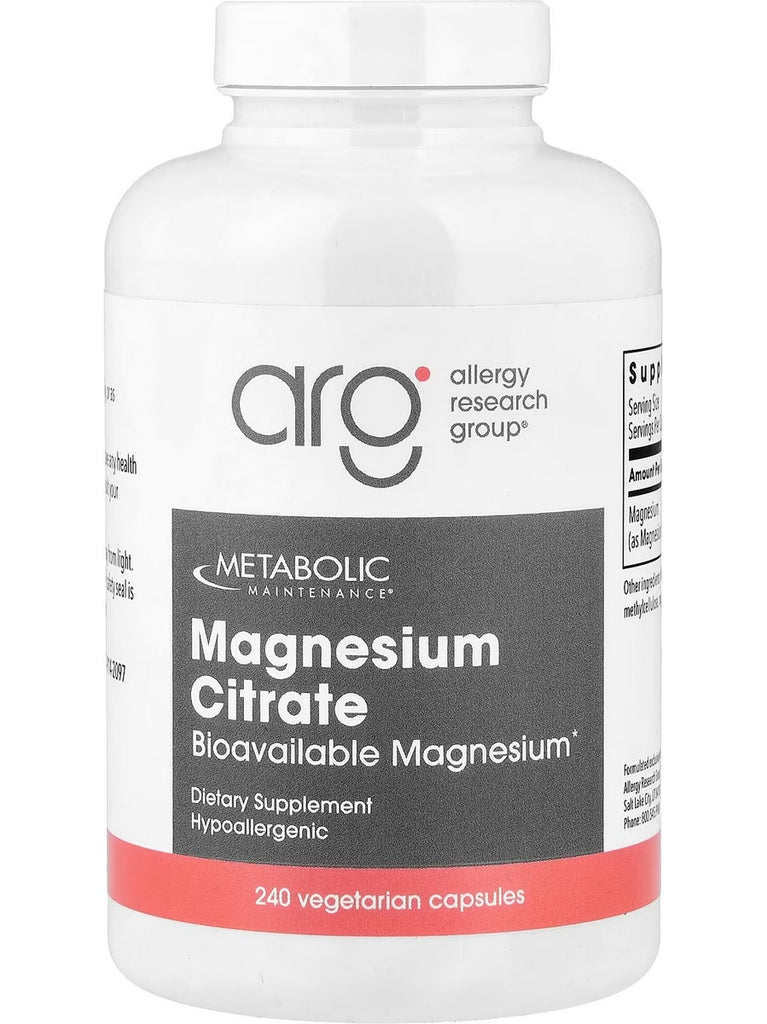 Metabolic Maintenance, Magnesium Citrate, 240 Vegetarian Capsules