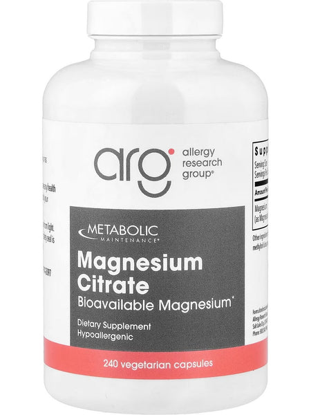Metabolic Maintenance, Magnesium Citrate, 240 Vegetarian Capsules