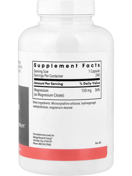 Metabolic Maintenance, Magnesium Citrate, 240 Vegetarian Capsules