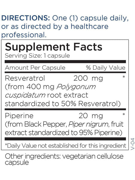 Metabolic Maintenance, Resveratrol with Piperine, 60 capsules