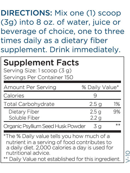 Metabolic Maintenance, Organic Psyllium Husk Powder, 454 g
