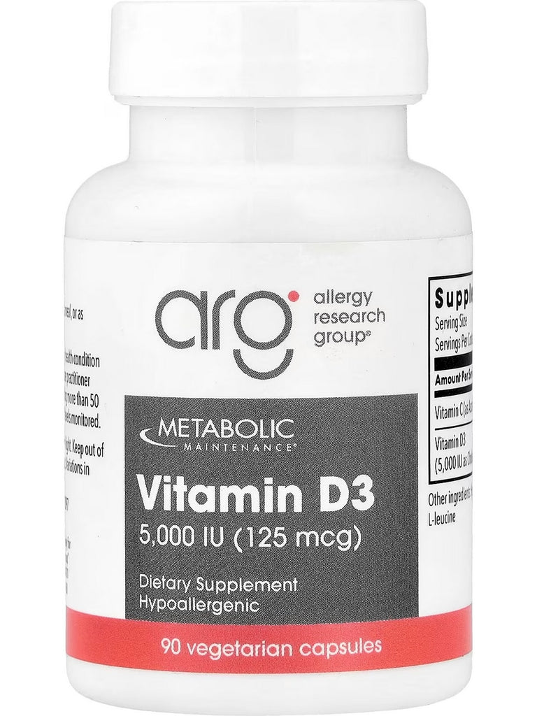 Metabolic Maintenance, Vitamin D3, 5,000 IU, 90 Vegetarian Capsules