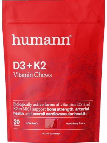 HumanN, D3 + K2 Vitamin Chews, Mixed Berry, 30 Chews