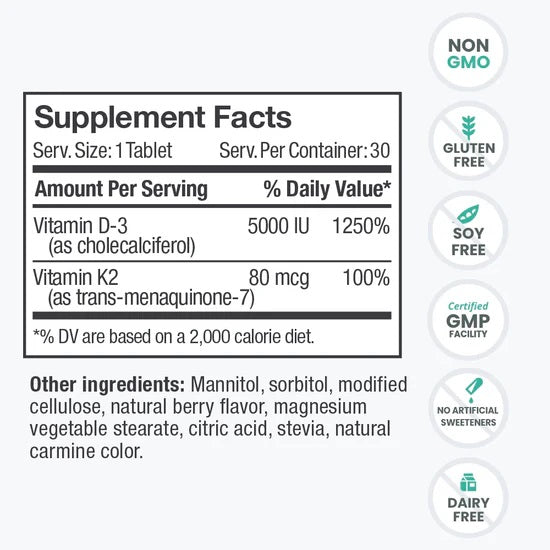 HumanN, D3.K2 Complex, 30 Tablets