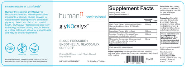HumanN, glyNOcalyx, 30 SlideTech Tablets