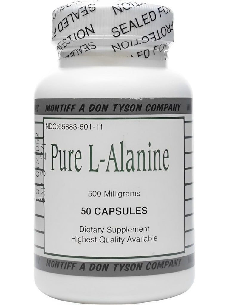 Montiff, Pure L-Alanine 500 mg, 50 Capsules