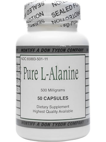 Montiff, Pure L-Alanine 500 mg, 50 Capsules