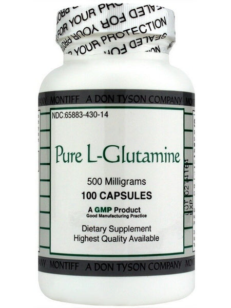Montiff, Pure L-Glutamine 500 mg, 250 Capsules