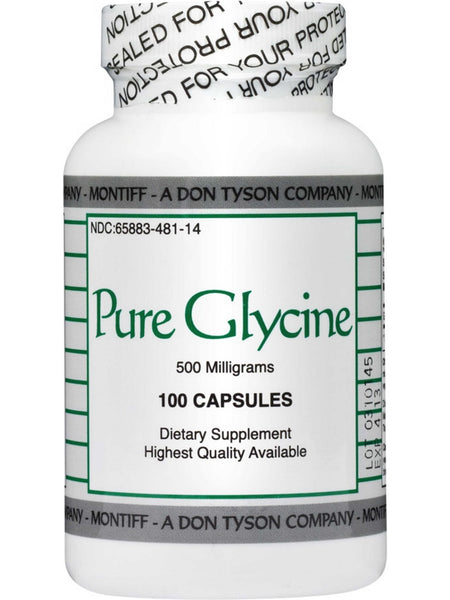 Montiff, Pure Glycine 500 mg, 100 Capsules