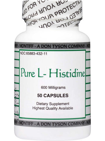 Montiff, Pure L-Histidine 600 mg, 50 Capsules