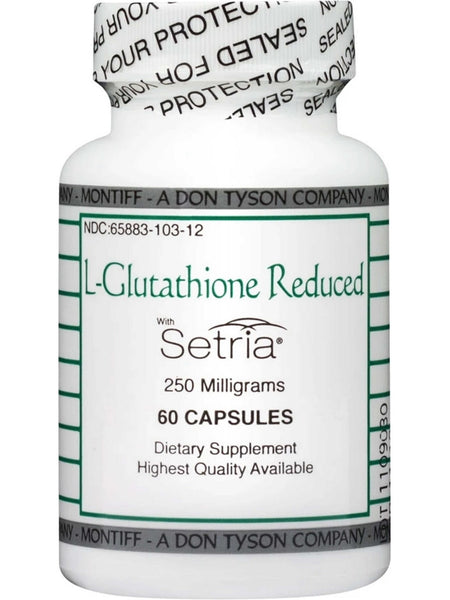 Montiff, L-Glutathione Reduced 250mg, 60 Capsules