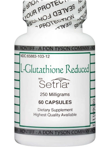 Montiff, L-Glutathione Reduced 250mg, 60 Capsules