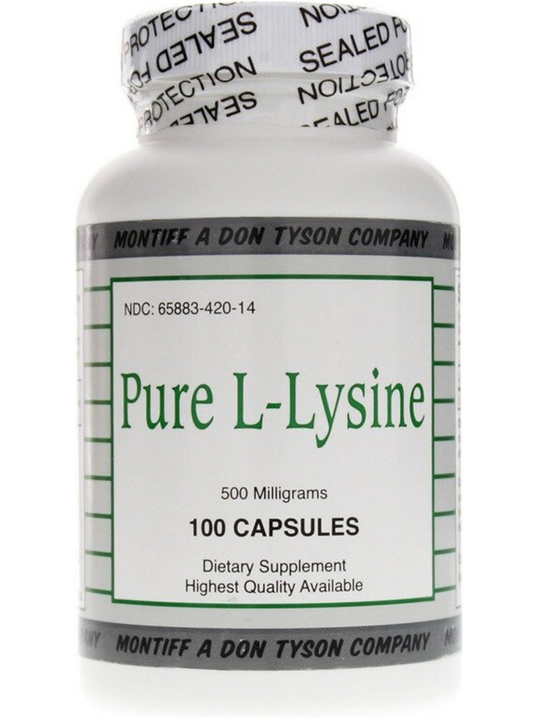 Montiff, Pure L-Lysine 500 mg, 100 Capsules