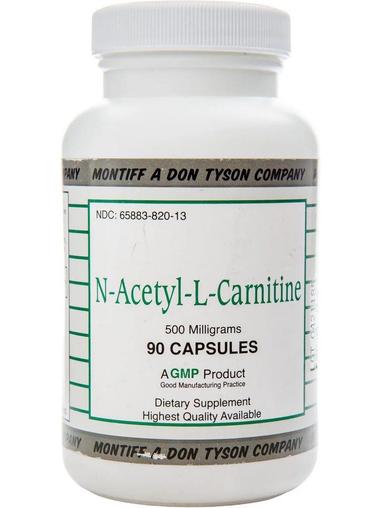 Montiff, N-Acetyl-L-Carnitine 500 mg, 90 Capsules