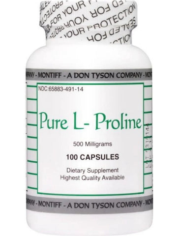 Montiff, Pure L-Proline 500 mg, 100 Capsules