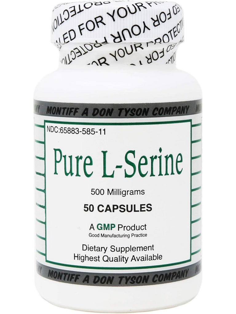 Montiff, Pure L-Serine 500 mg, 50 Capsules