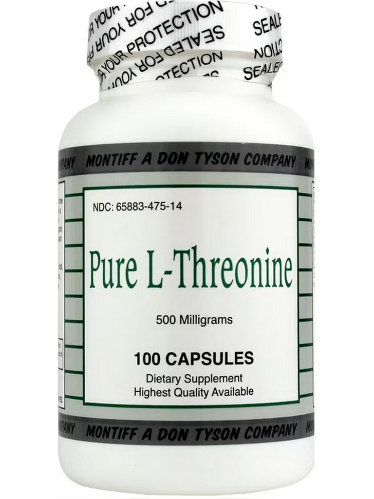Montiff, Pure L-Threonine 500 mg, 100 Capsules