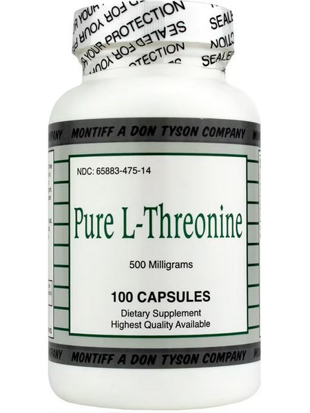 Montiff, Pure L-Threonine 500 mg, 100 Capsules