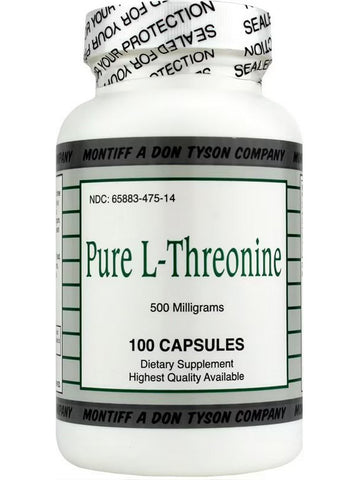 Montiff, Pure L-Threonine 500 mg, 100 Capsules