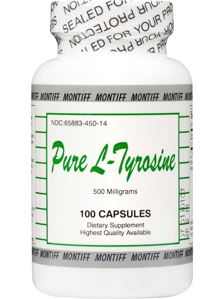 Montiff, Pure L-Tyrosine 500 mg, 100 Capsules