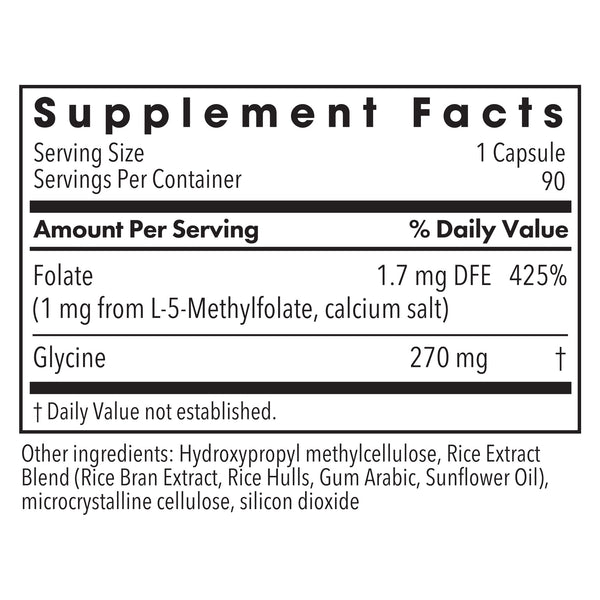 MethylPro, L-Methylfolate, 1 mg, 90 Vegetarian Capsules