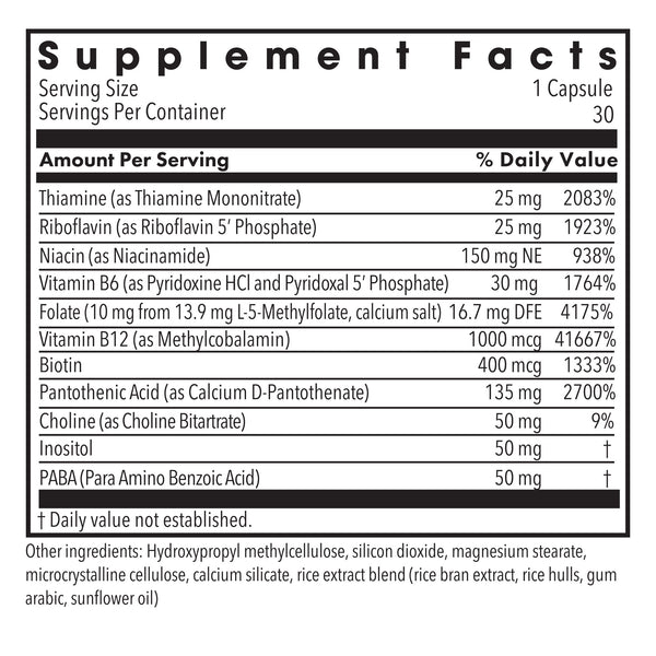 MethylPro, B-Complex + L-Methylfolate, 10 mg, 30 Vegetarian Capsules