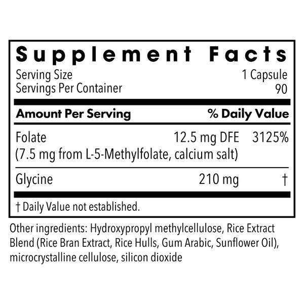 MethylPro, L-Methylfolate, 7.5 mg, 90 Vegetarian Capsules