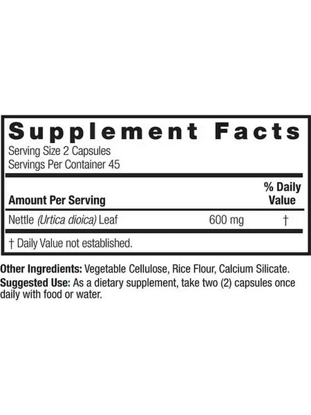 Nature's Answer, Nettle Leaf, 90 Vegetarian Capsules