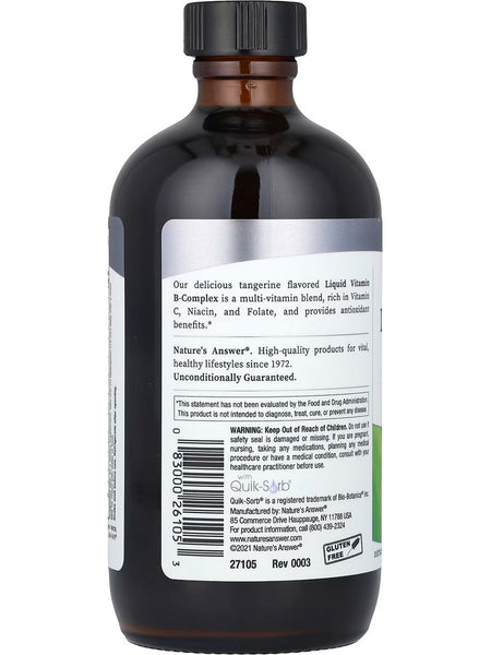 Nature's Answer, Liquid Vitamin B-Complex, 8 fl oz