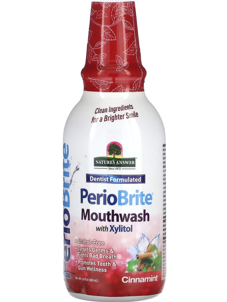 Nature's Answer, PerioBrite Mouthwash with Xylitol, Cinnamint, 16 fl oz