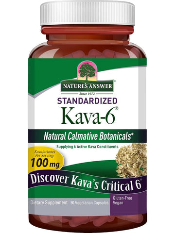 Nature's Answer, Kava-6, 90 Vegetarian Capsules