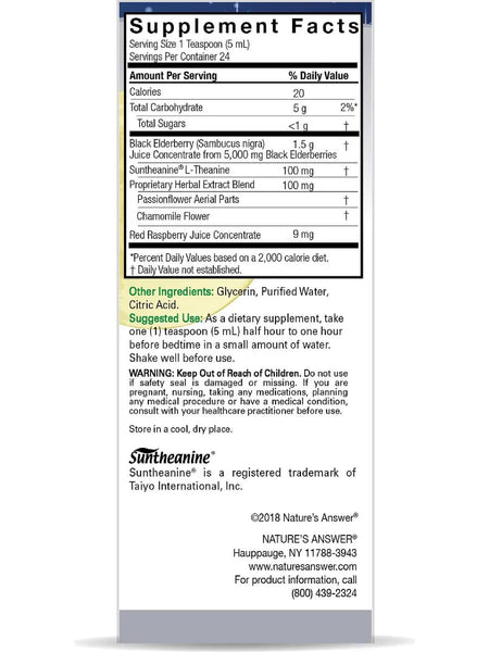 Nature's Answer, Sambucus PM, 4 fl oz