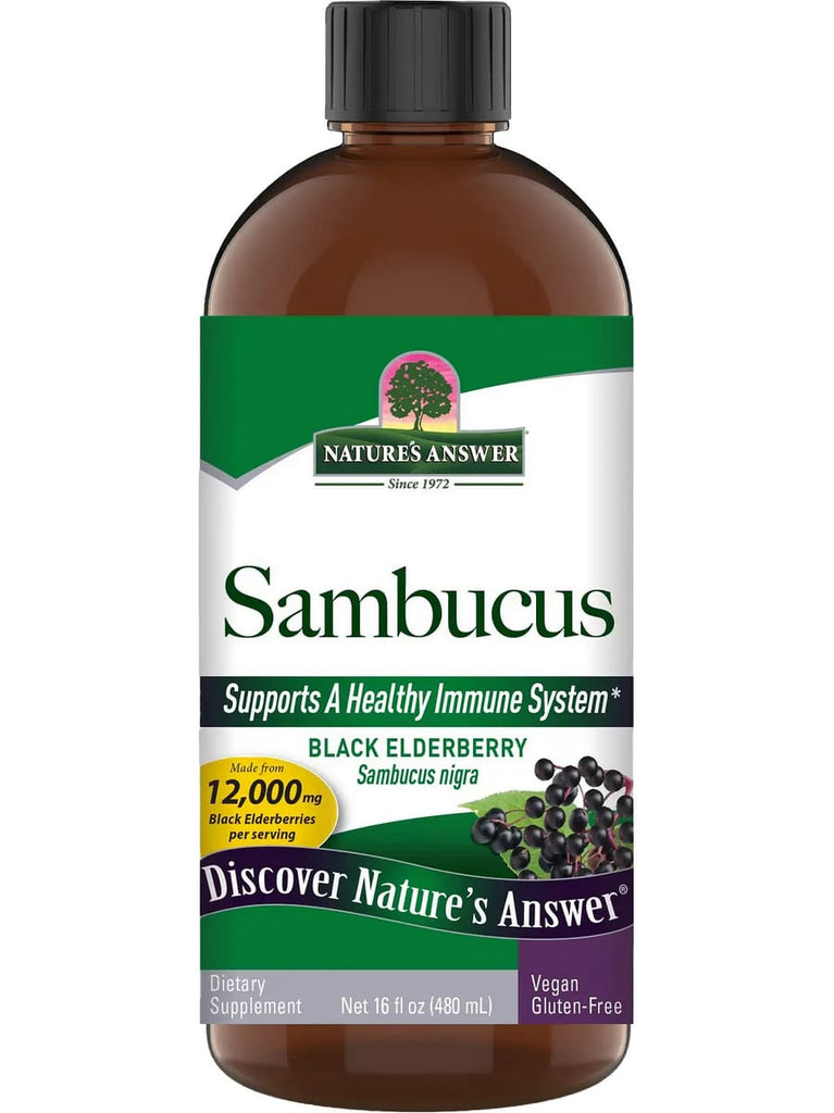 Nature's Answer, Sambucus, Black Elderberry, 16 fl oz