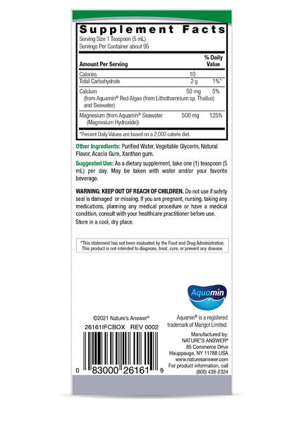 Nature's Answer, Marine Based Magnesium, 16 fl oz