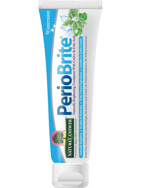 Nature's Answer, PerioBrite, Naturally Brightening Toothpaste, Wintermint, 4 oz