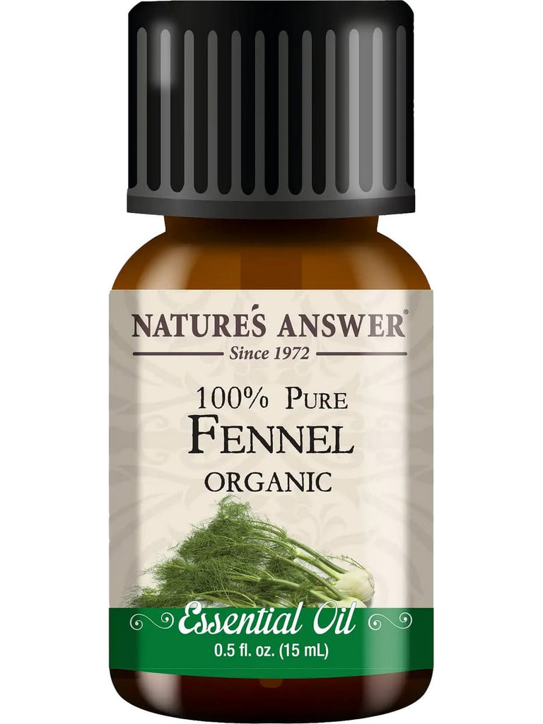 Nature's Answer, 100% Pure Fennel, Organic Essential Oil, 0.5 fl oz