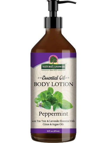 Nature's Answer, Essential Oil, Body Lotion, Peppermint, 16 fl oz