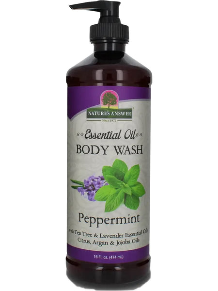 Nature's Answer, Essential Oil, Body Wash Peppermint, 16 fl oz