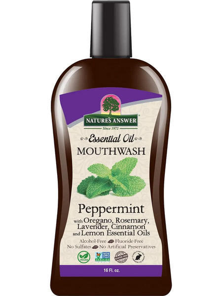 Nature's Answer, Essential Oil Mouthwash Peppermint, 16 fl oz