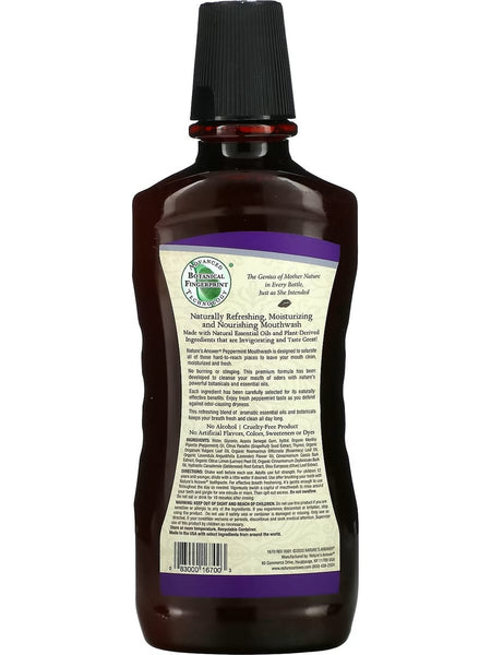 Nature's Answer, Essential Oil Mouthwash Peppermint, 16 fl oz