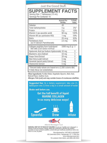 Nature's Answer, Marine Collagen, Norwegian Cod Liquid, 8 fl oz